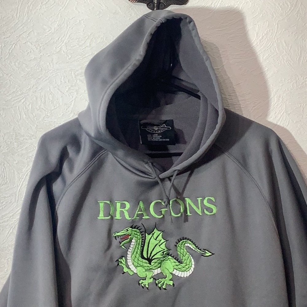 DRAGONS Hoodie - NEW - Sz L - grey green spirit wear - Picture 4 of 8